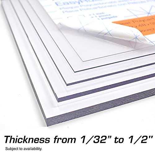 Robosource Polycarbonate Clear Plastic Sheet Exact with EasyRuler Film - Image 3