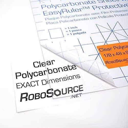 Robosource Polycarbonate Clear Plastic Sheet Exact with EasyRuler Film - Image 4