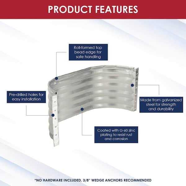 Shape Products 37 in. x 12 in. x Steel Straight Area Window Well - Image 4