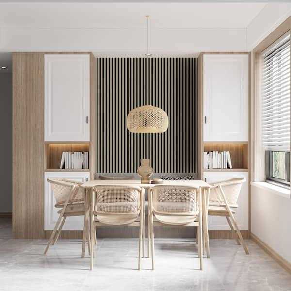 sunwings 6-Pieces 102 In. x 6.5 In. x 0.94 In. WPC 3D Wood Wall Paneling for Interior Wall Decor - Image 3