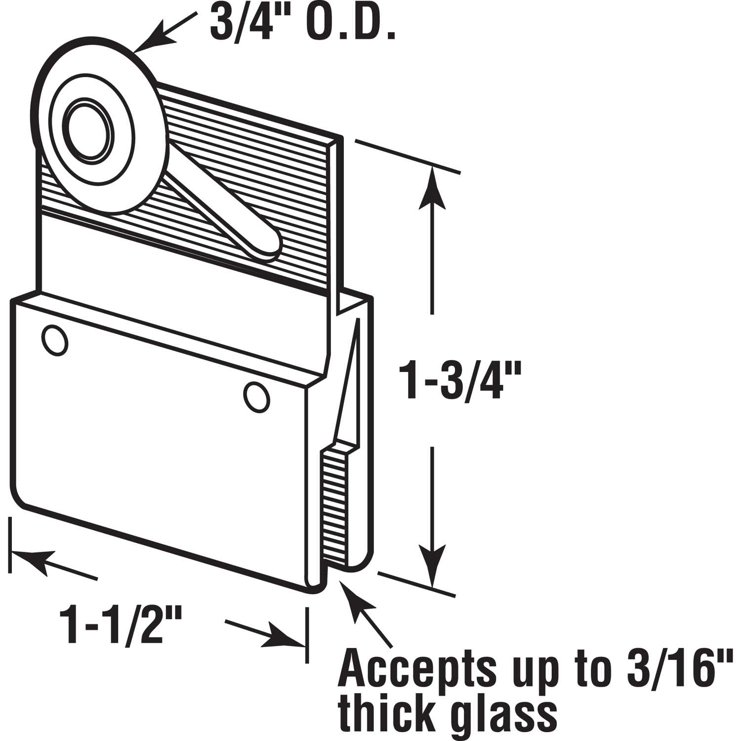 Prime Line Shower Door Roller Assembly - Image 4