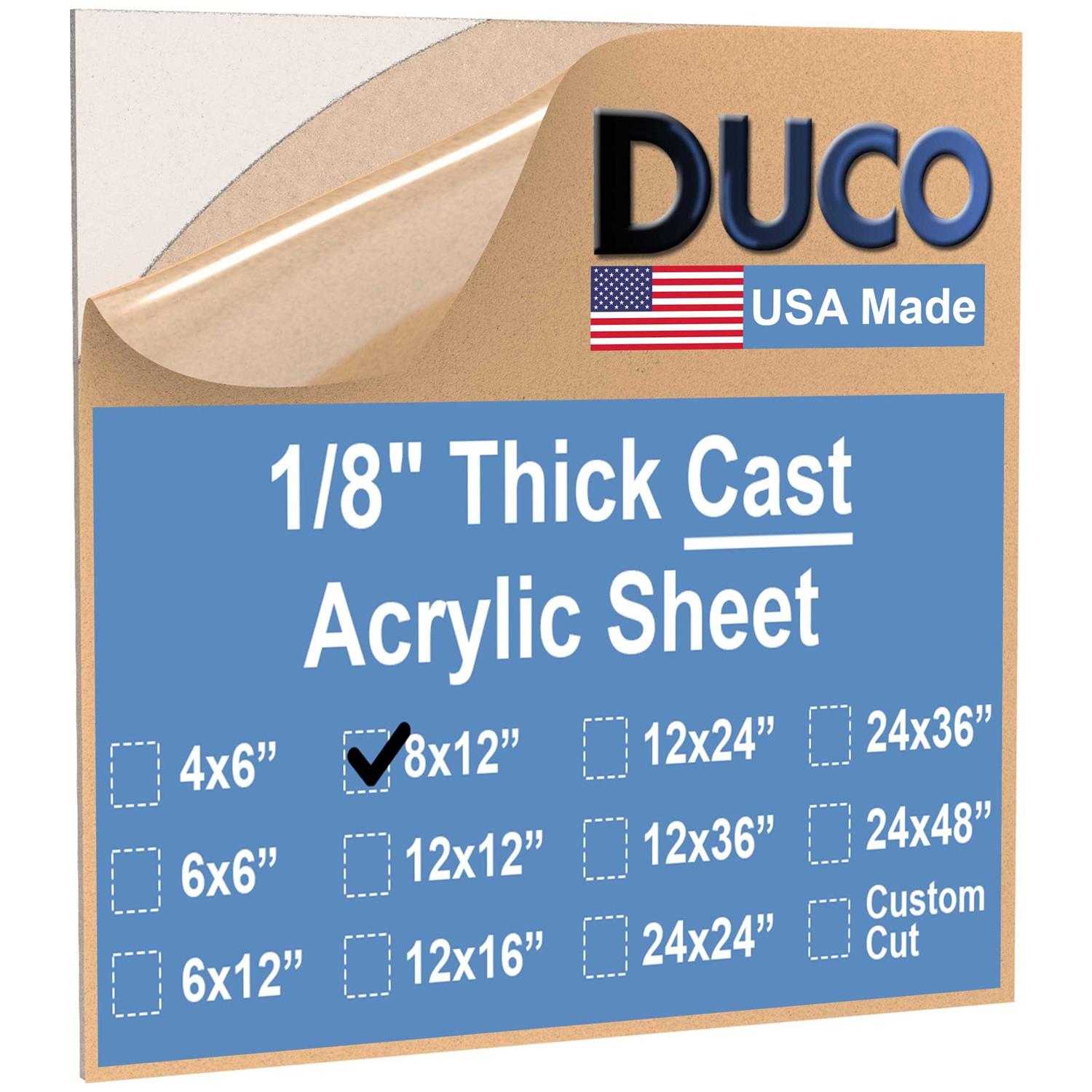 Duco Clear Cast Acrylic Sheets 1/8 Thick Cut to Size Plexiglass 24 Sheets - Image 4