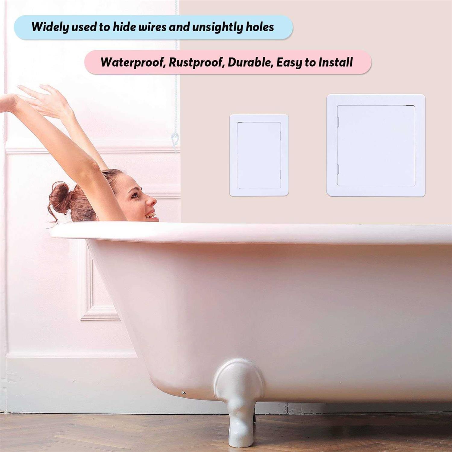 PNKKODW Plumbing Access Panel for Drywall Plastic Access Door Removable Wall Access Panel Ceiling Reinforced Hinged - Image 2