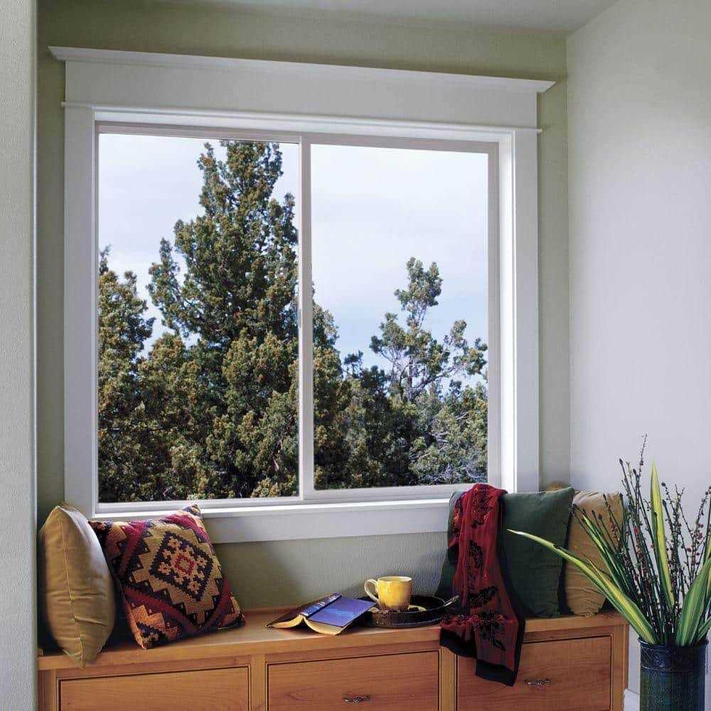 JELD-WEN 2500 Series White Vinyl Sliding Window with Fiberglass Mesh Screen - Image 3