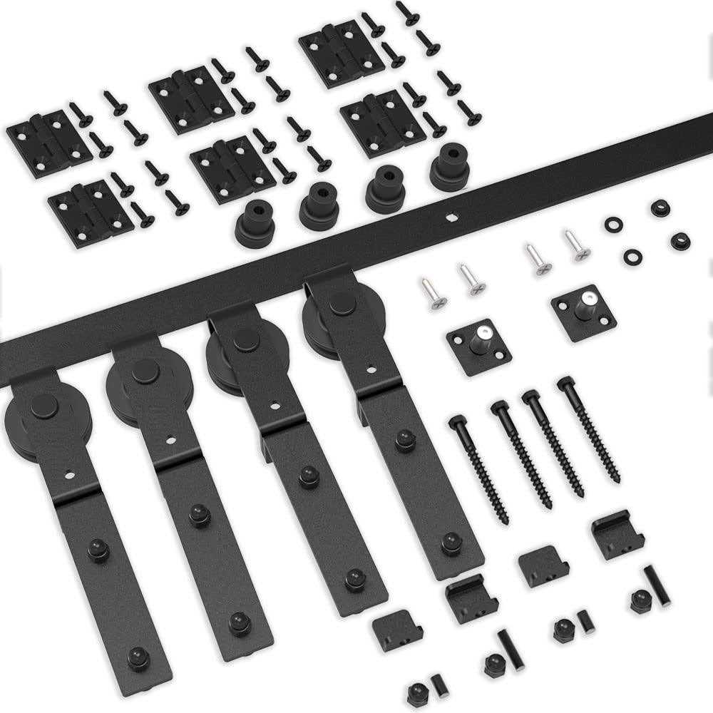 Ltiyitl Bi-folding Sliding Barn Door Hardware,Smoothly and Quietly-heavy Duty -simple and Easy to Install for 4 Doors Hardware Kit-basicj - Image 3