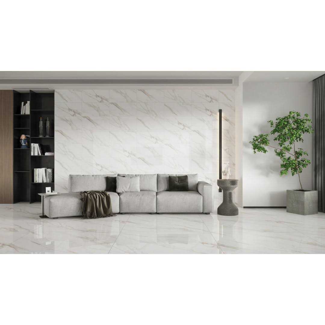 Shandar 24 x Porcelain Marble Look Wall Floor Use Tile Bedrosians - Image 3