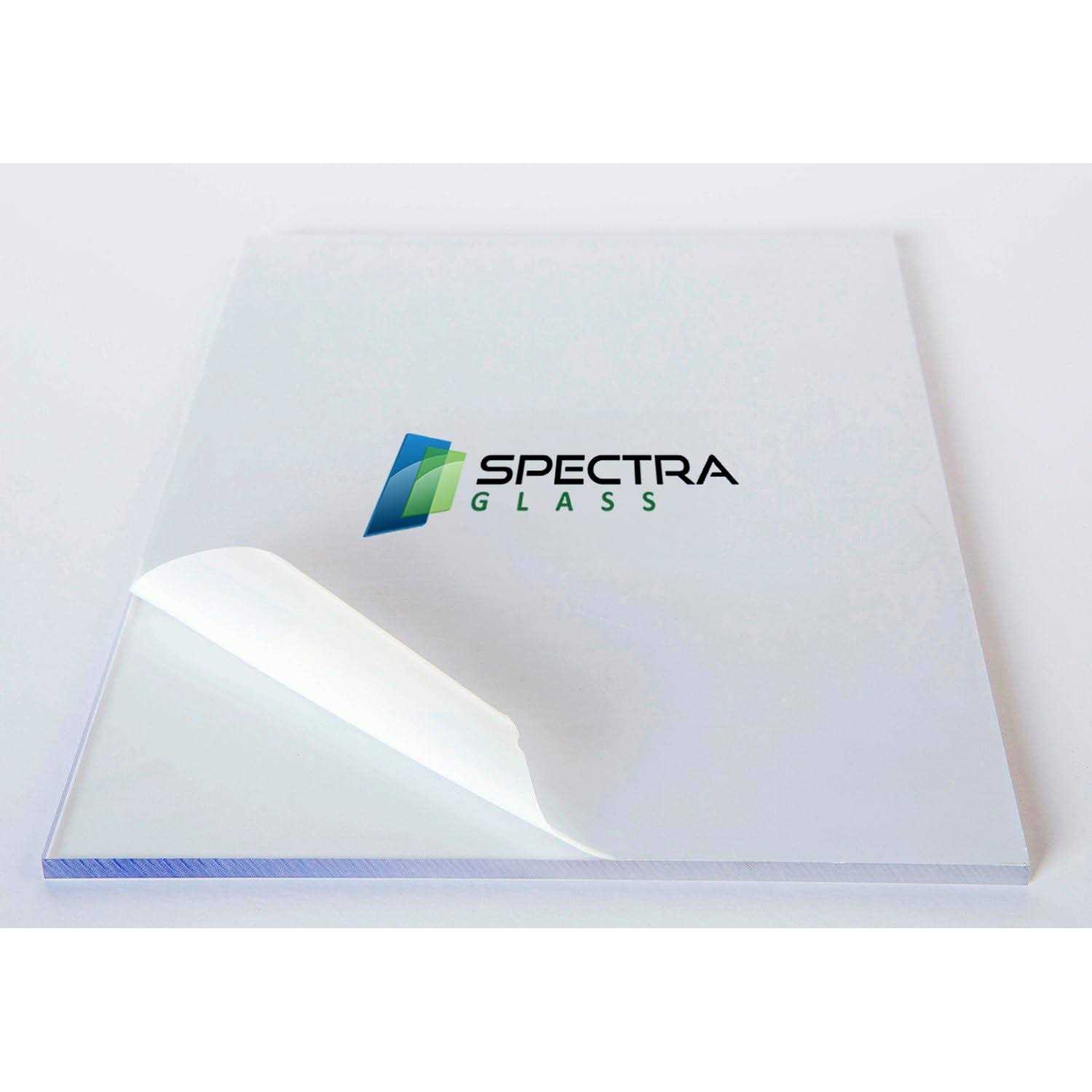 Spectra Glass Clear Polycarbonate Sheet with UV Coating. Lightweight and 200x Stronger Than Glass 1/8 inch