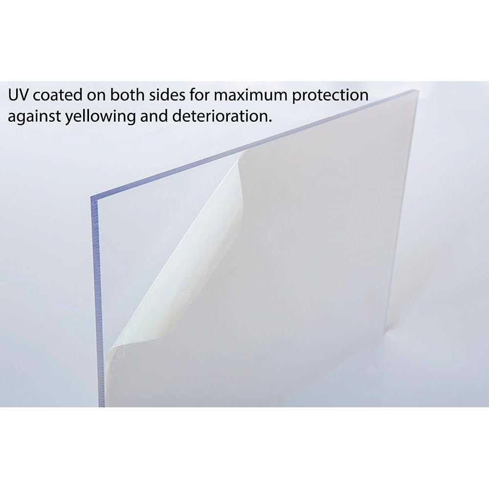 Spectra Glass Clear Polycarbonate Sheet with UV Coating. Lightweight and 200x Stronger Than Glass 1/8 inch - Image 2