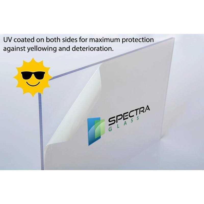 Spectra Glass Clear Polycarbonate Sheet with UV Coating. Lightweight and 200x Stronger Than Glass 1/8 inch - Image 5