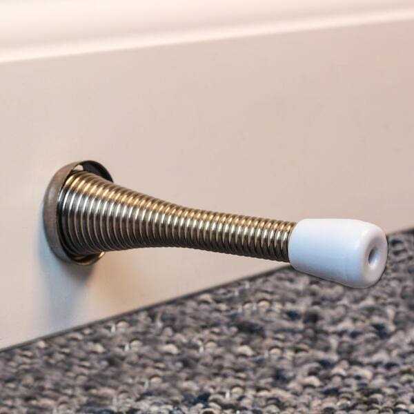 Everbilt 13524 4 in. Satin Nickel Long Spring Door Stop - Image 3