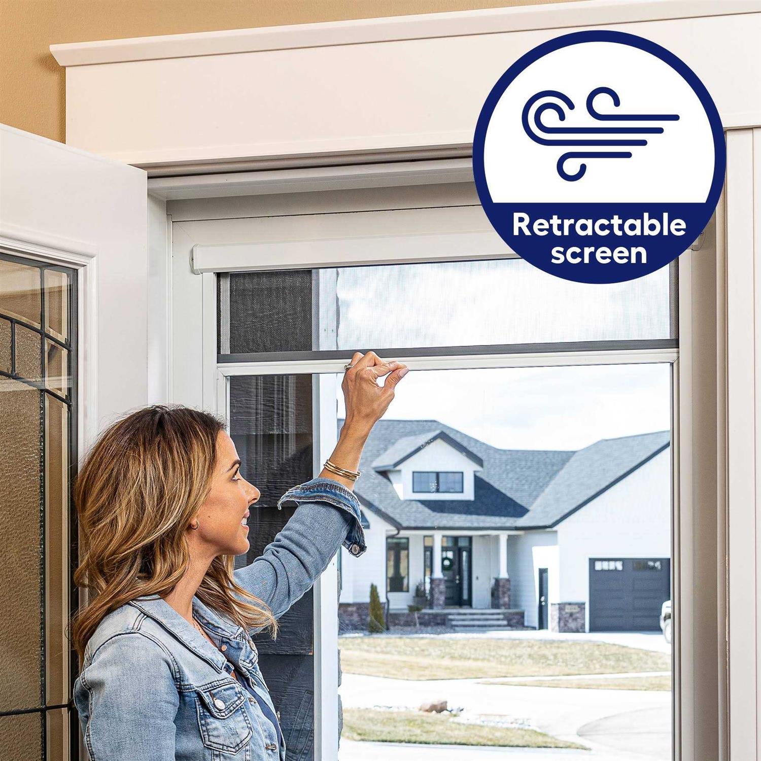 LARSON Platinum 81 Full-view Retractable Screen Aluminum Storm Door Right-Hand Outswing - Image 3