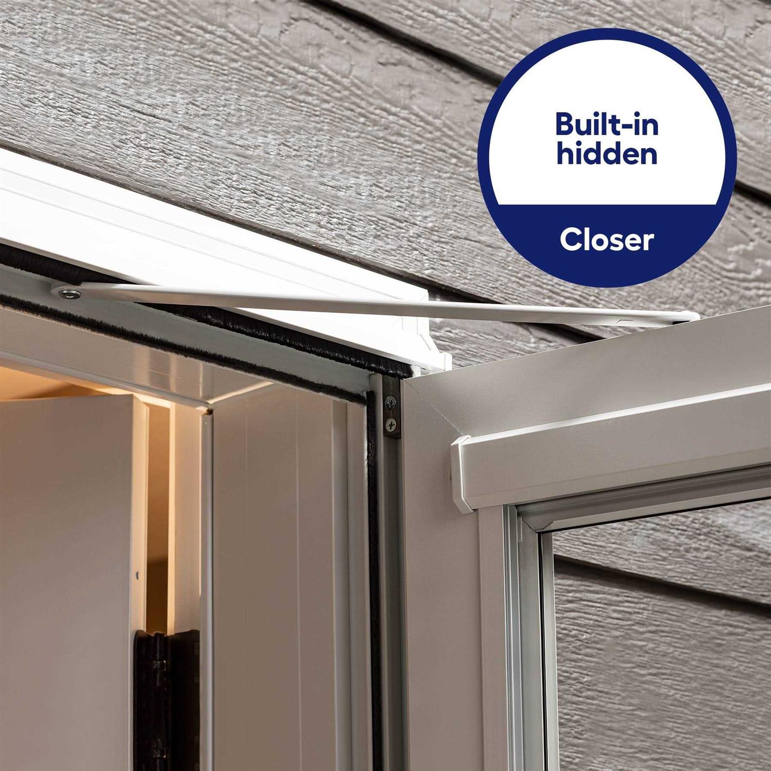 LARSON Platinum 81 Full-view Retractable Screen Aluminum Storm Door Right-Hand Outswing - Image 4