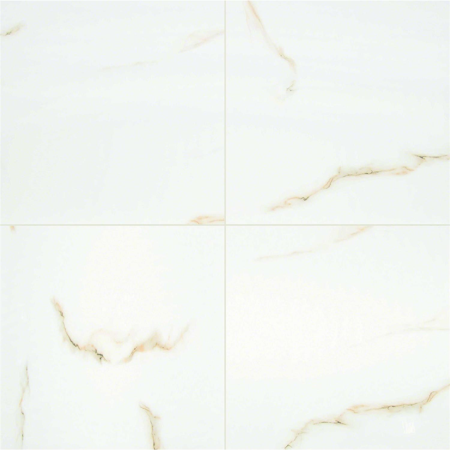 MSI Aria Bianco 24 in. x 24 in. Polished Porcelain Floor and Wall Tile