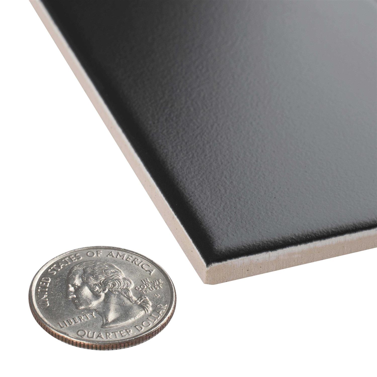 Merola Tile SomerTile 3 x 6-Inch Crown Heights Matte Black Ceramic Wall Tile - Image 4