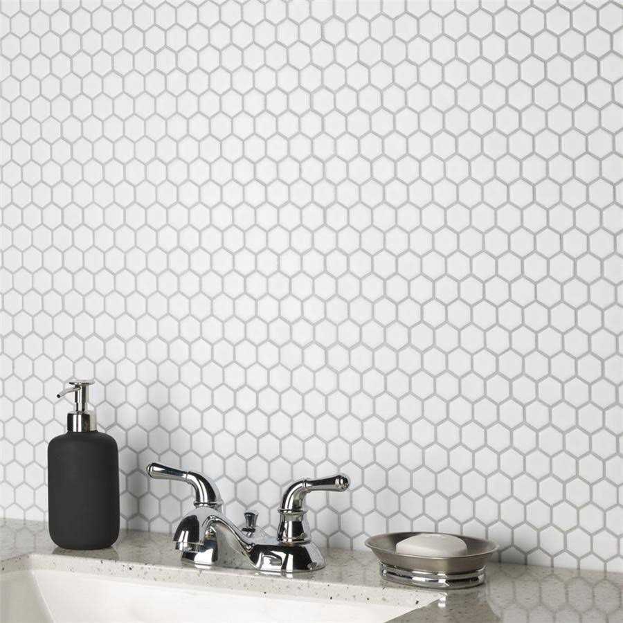 Hudson 1 x 1 Porcelain Honeycomb Mosaic Wall & Floor Tile Merola Tile - Image 3