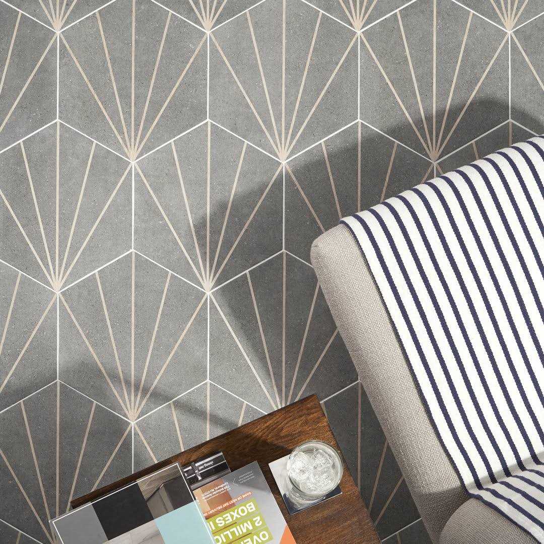 Ivy Hill Tile Klyda Beams 12.6 in. x 14.5 in. Matte Hexagon Porcelain Floor and Wall Tile - Image 5