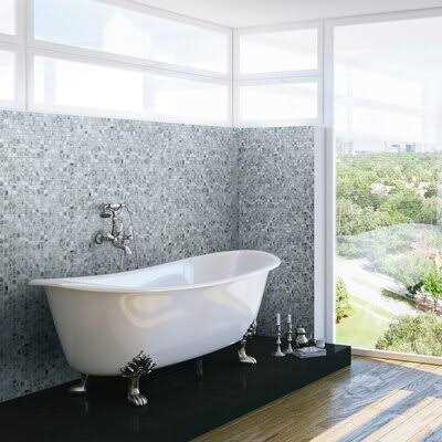 Rapids 1 x 1 Glass Grid Mosaic Wall & Floor Tile Ivy Hill Tile - Image 3
