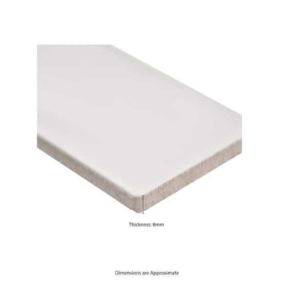 MSI Whisper White 3 in. x 6 in. Glossy Ceramic Subway Wall Tile - Image 4