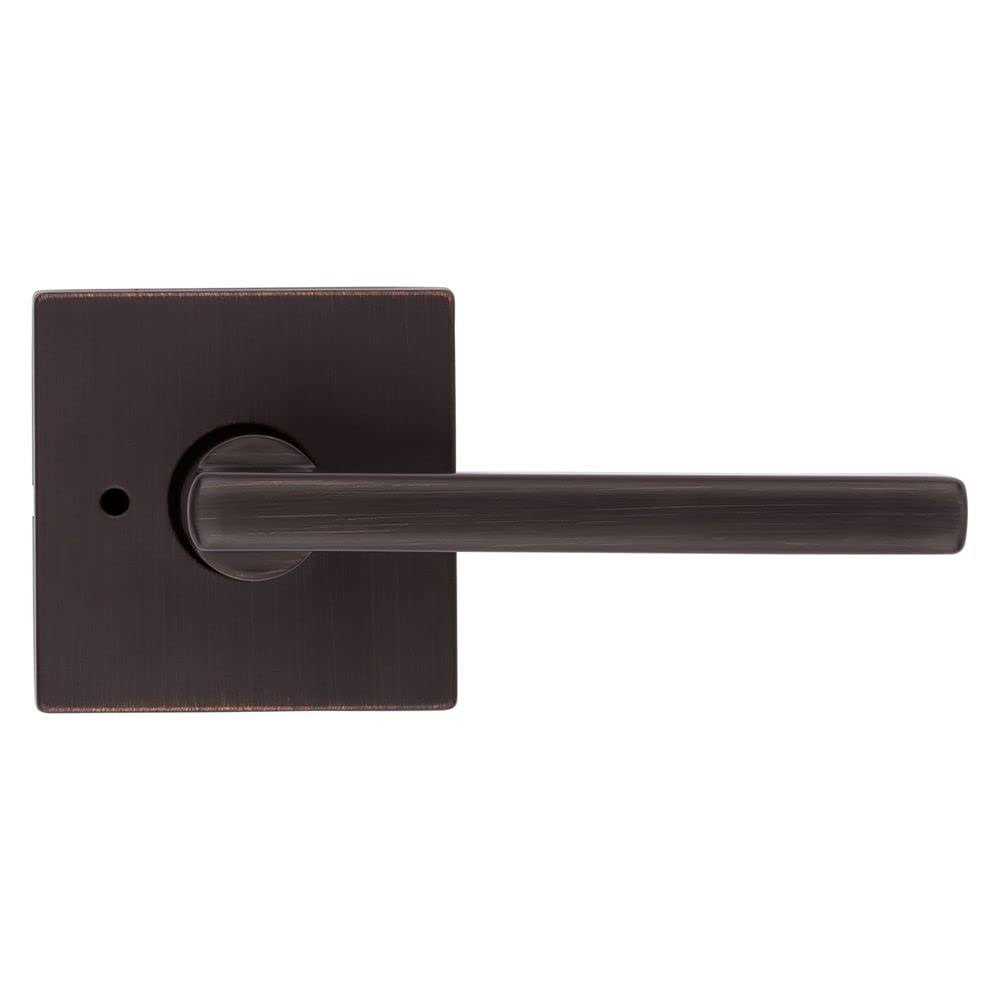 Kwikset Halifax Lever with Square Rose Privacy 730HFLSQT - Image 2