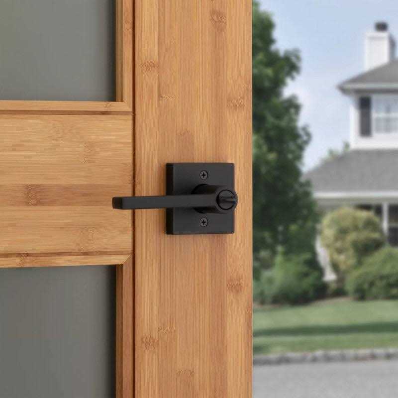 Kwikset Halifax Lever with Square Rose Privacy 730HFLSQT - Image 3