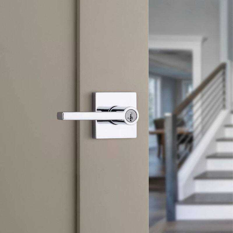 Kwikset Halifax Lever with Square Rose Privacy 730HFLSQT - Image 4