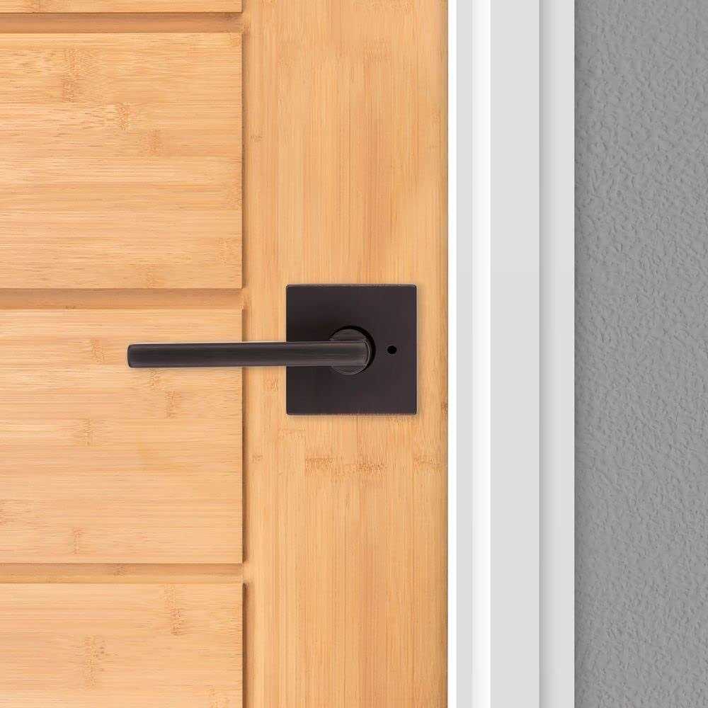 Kwikset Halifax Lever with Square Rose Privacy 730HFLSQT - Image 5