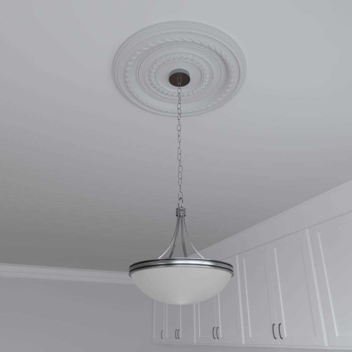 Ekena Millwork CMP 3 1/2ID x 1P Cole Thermoformed PVC Ceiling Medallion - Image 4