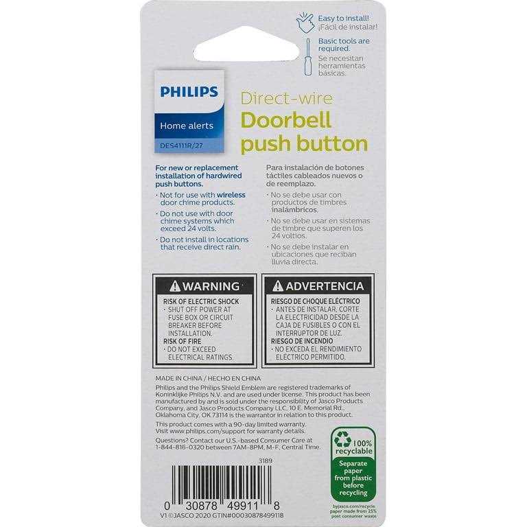 Philips Direct-Wire Push Button Doorbell - Image 4
