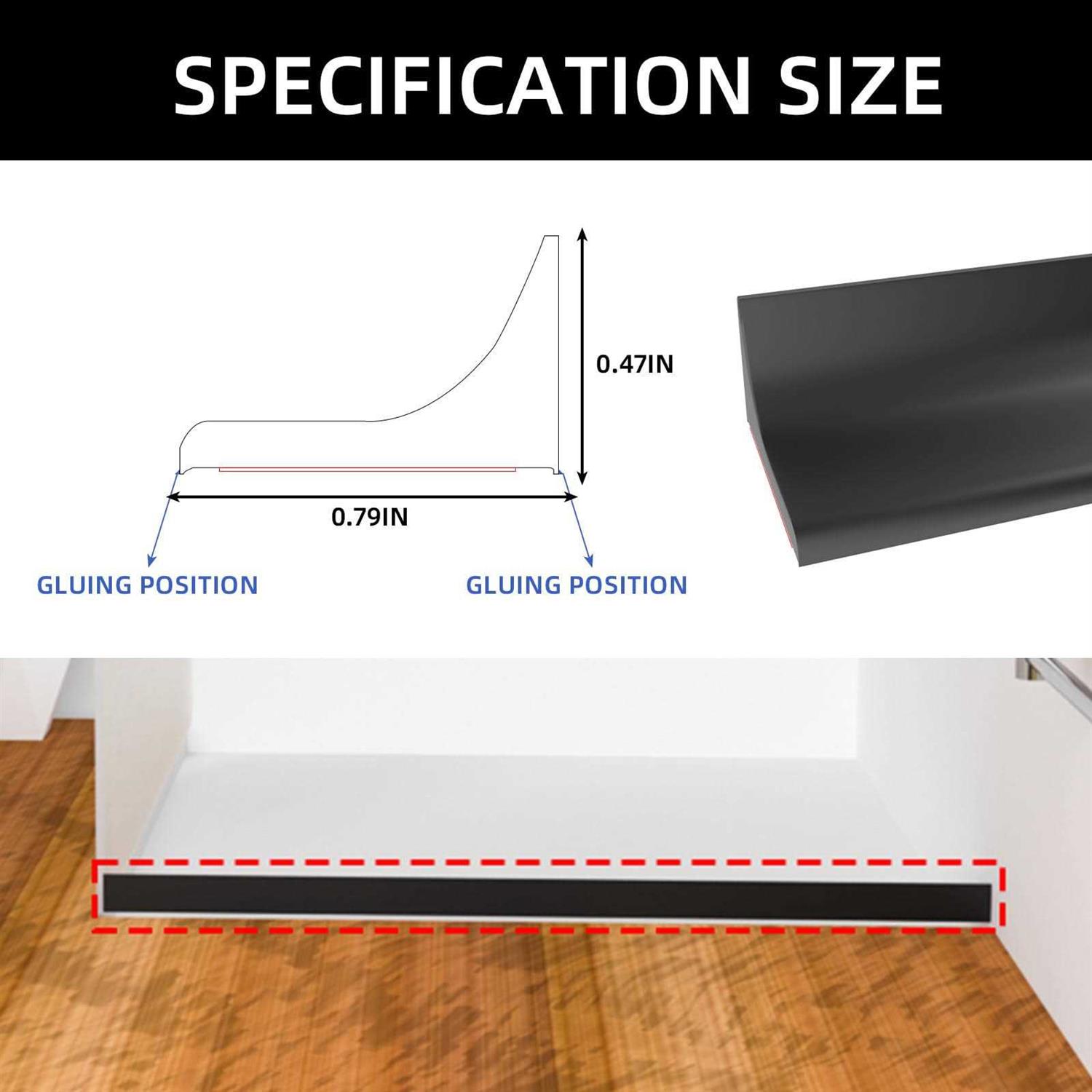 petioles Shower Threshold Water Dam Barrier Self Adhesive Silicone Splash Guard,Collapsible Water Guard for Kitchen Sink - Image 5