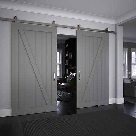 eightdoors Z-Shape Solid Core Grey Finished Interior Barn Door Slab - Image 3