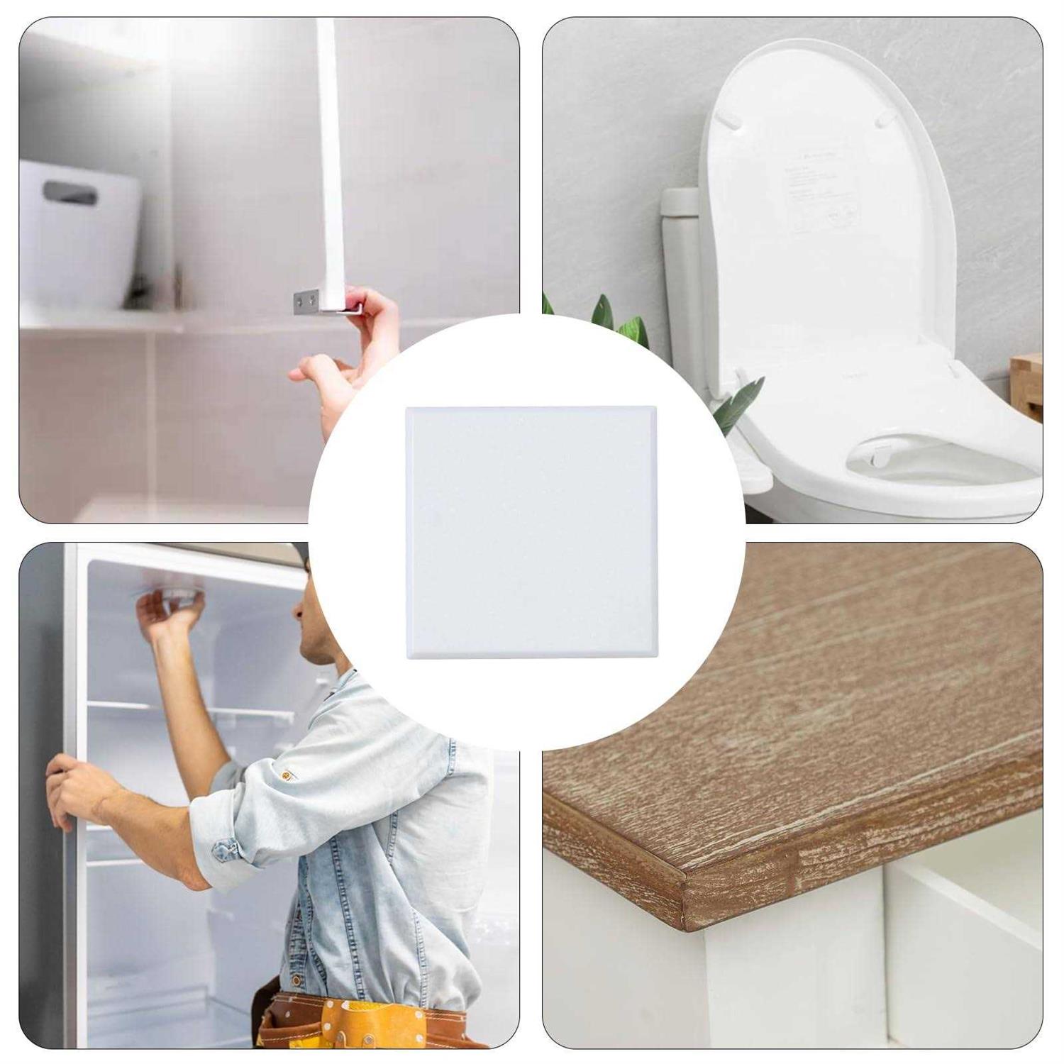 Home Master Hardware Self Adhesive Wall Protector Square 4 inch 10 Pack Door Handle Wall Shield Guard Door Stop - Image 5