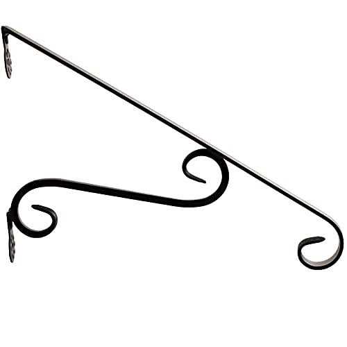 Eachome Wrought Iron Handrail Wall Mounted Hand Railing Fit for 1-2 Steps for Outdoor Porch Steps - Image 3