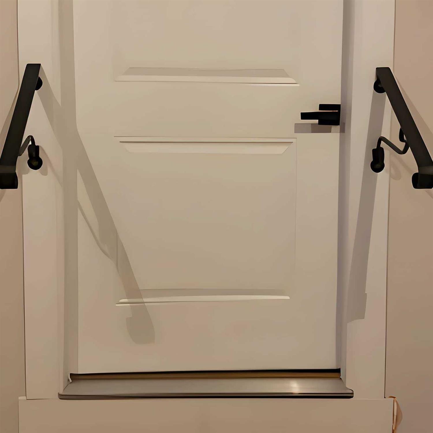 Eachome Wrought Iron Handrail Wall Mounted Hand Railing Fit for 1-2 Steps for Outdoor Porch Steps - Image 4