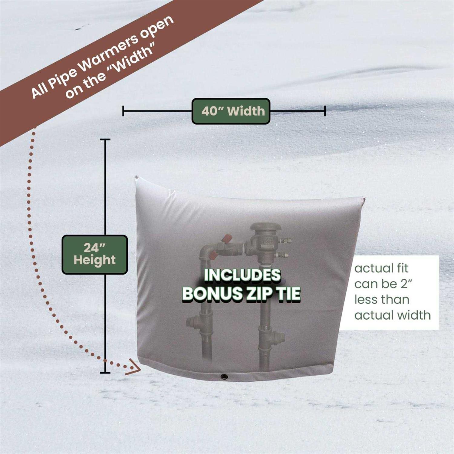 PipeWarmers The Original Pipe Insulation Cover Winter Pipe Insulation,Pump Cover - Image 3