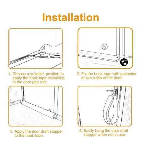 MAGZO Door Draft Stopper Under Door Draft Blocker Noise Stopper - Image 5