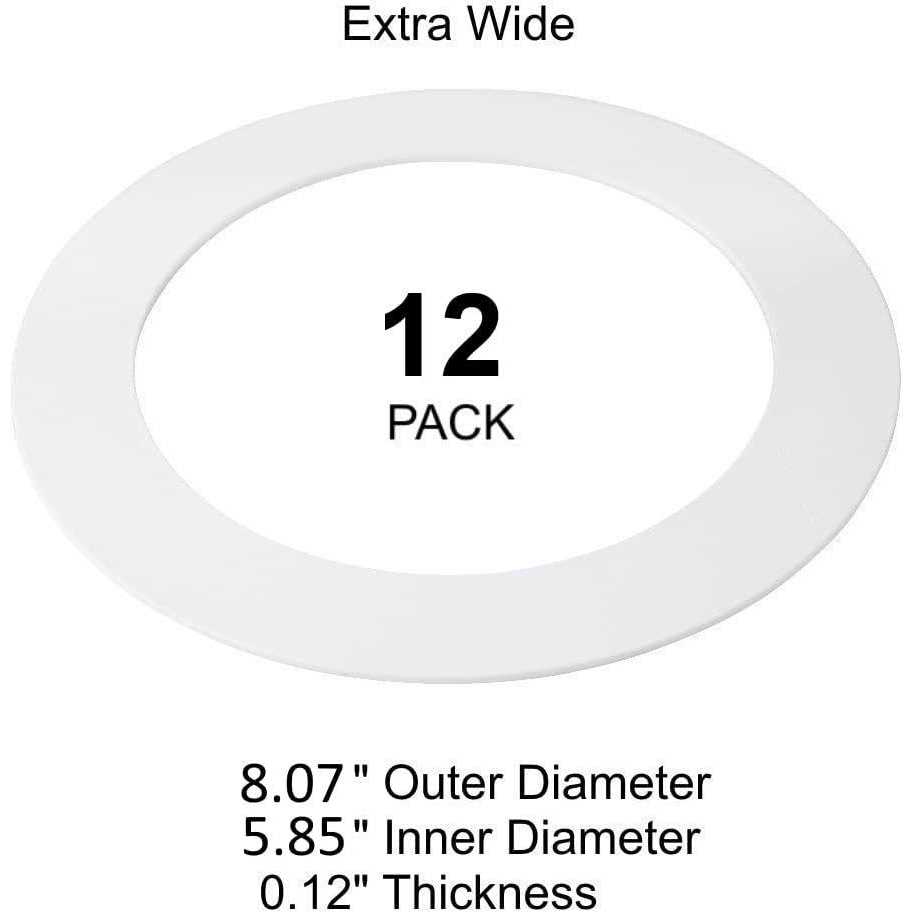 Lighting Labs 6 Pack Matte White Goof Trim Ring Recessed Can Lighting Down Light - Image 5