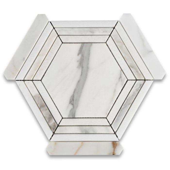 Calacatta 9 x 8 Marble Mosaic Tile Marble Online - Image 5