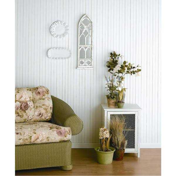 House of Fara W96WP 12 sq. ft. White Vinyl Reversible Interior/Exterior Paneling - Image 3