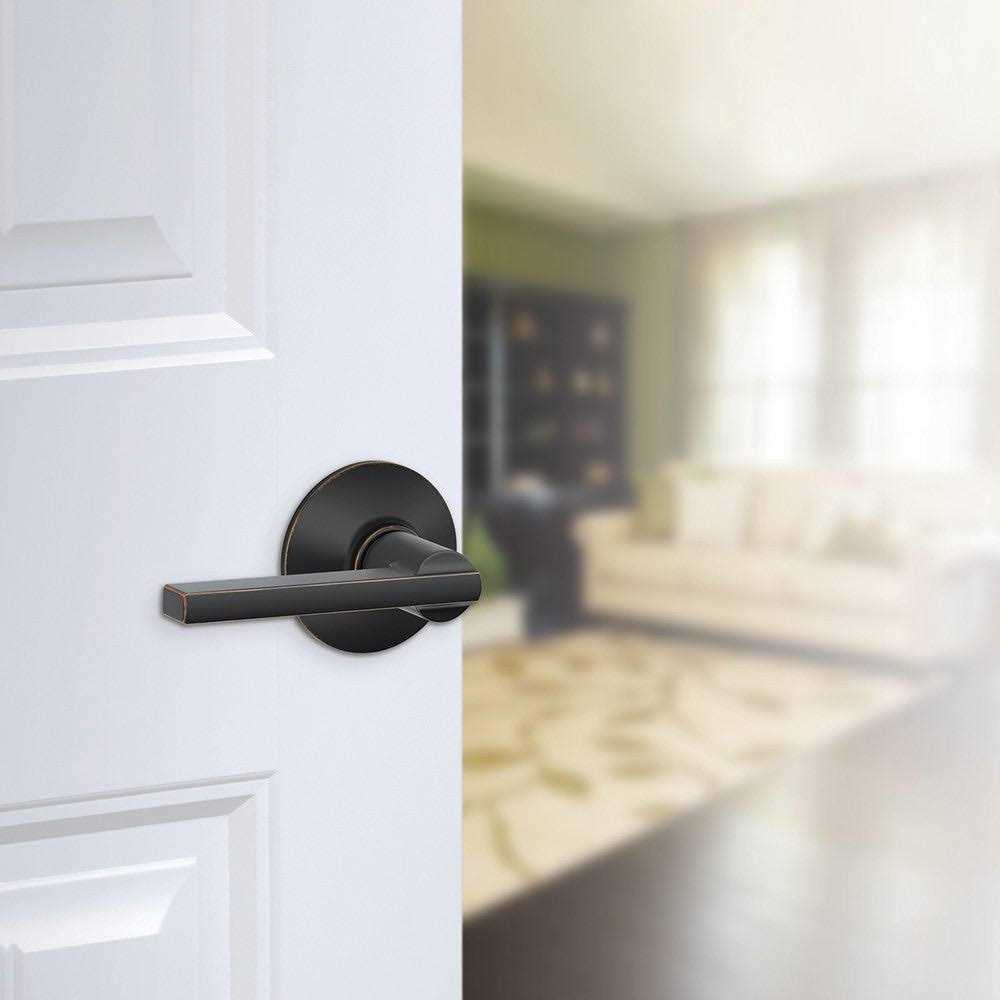 Schlage F10vlat622 Matte Black Latitude Passage Lever F10LAT622 - Image 3