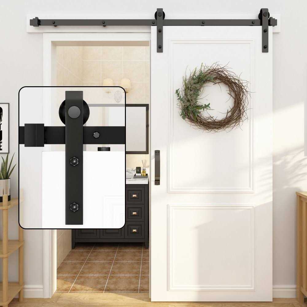 Sliding Standard Single Barn Door Hardware Kit winsoon Track Length - Image 3