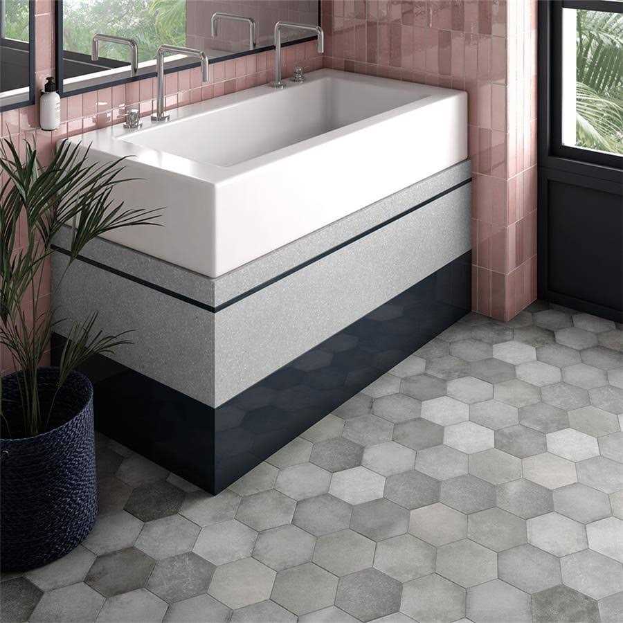 Merola Tile Heritage Hex Shadow 7 in. x 8 in. Porcelain Floor and Wall Tile - Image 3