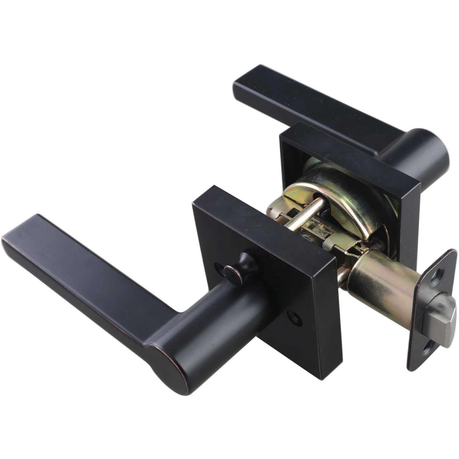 Miseno Lorton Flat Bar Privacy Door Lever Set - Image 4