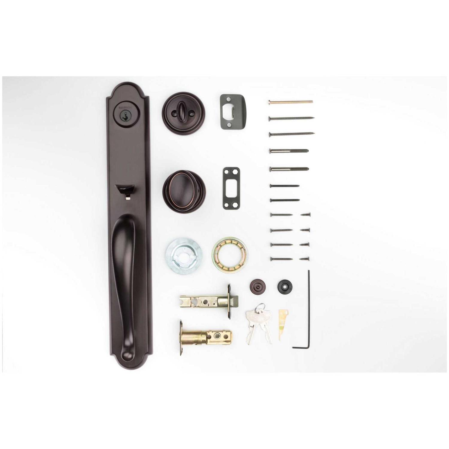 Baldwin Bighorn Single Cylinder Handleset with Carnaby Knob Featuring SmartKey - Image 5