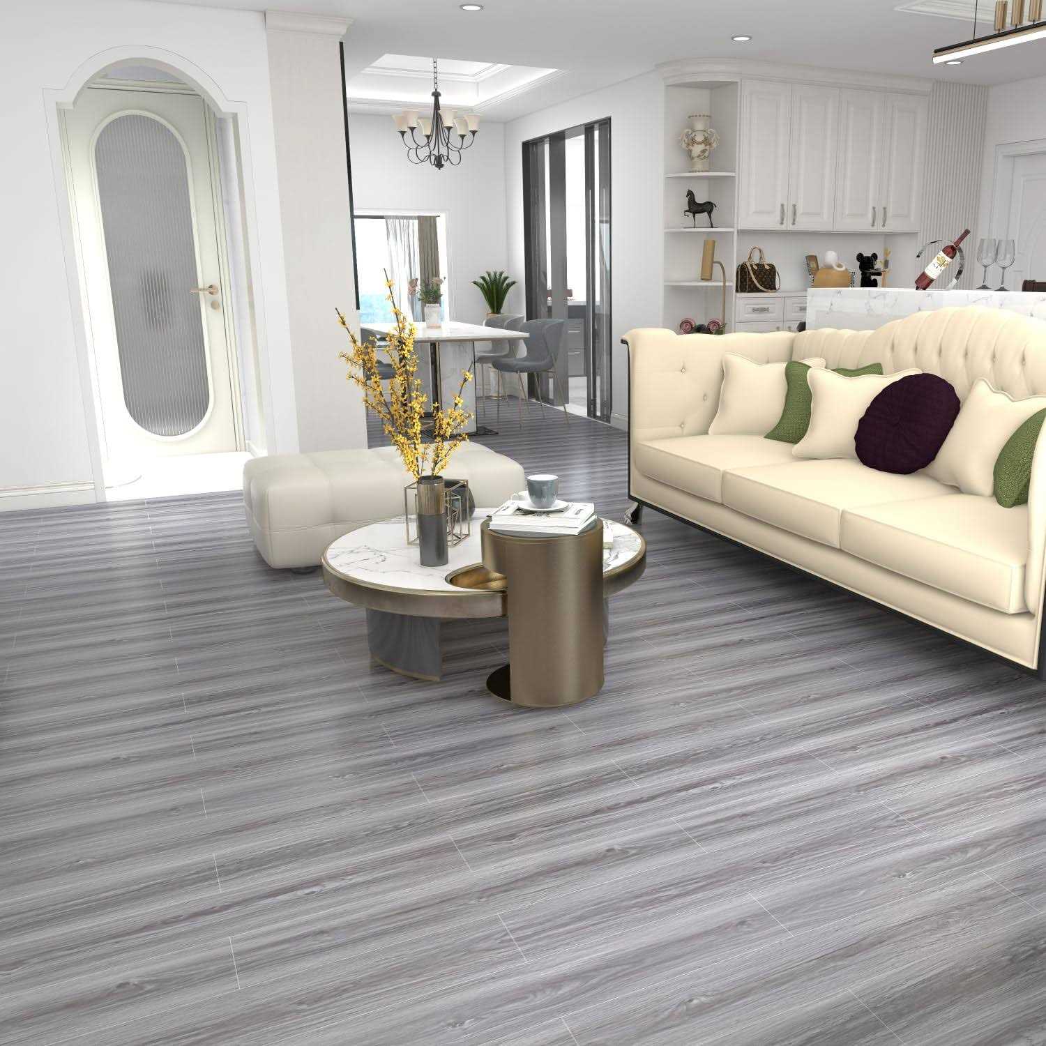 Hilarious Peel and Stick Floor Tile Self Adhesive Vinyl Flooring Planks,Washed Adhesive Wood Plank Flooring Tiles for Bathroom - Image 5