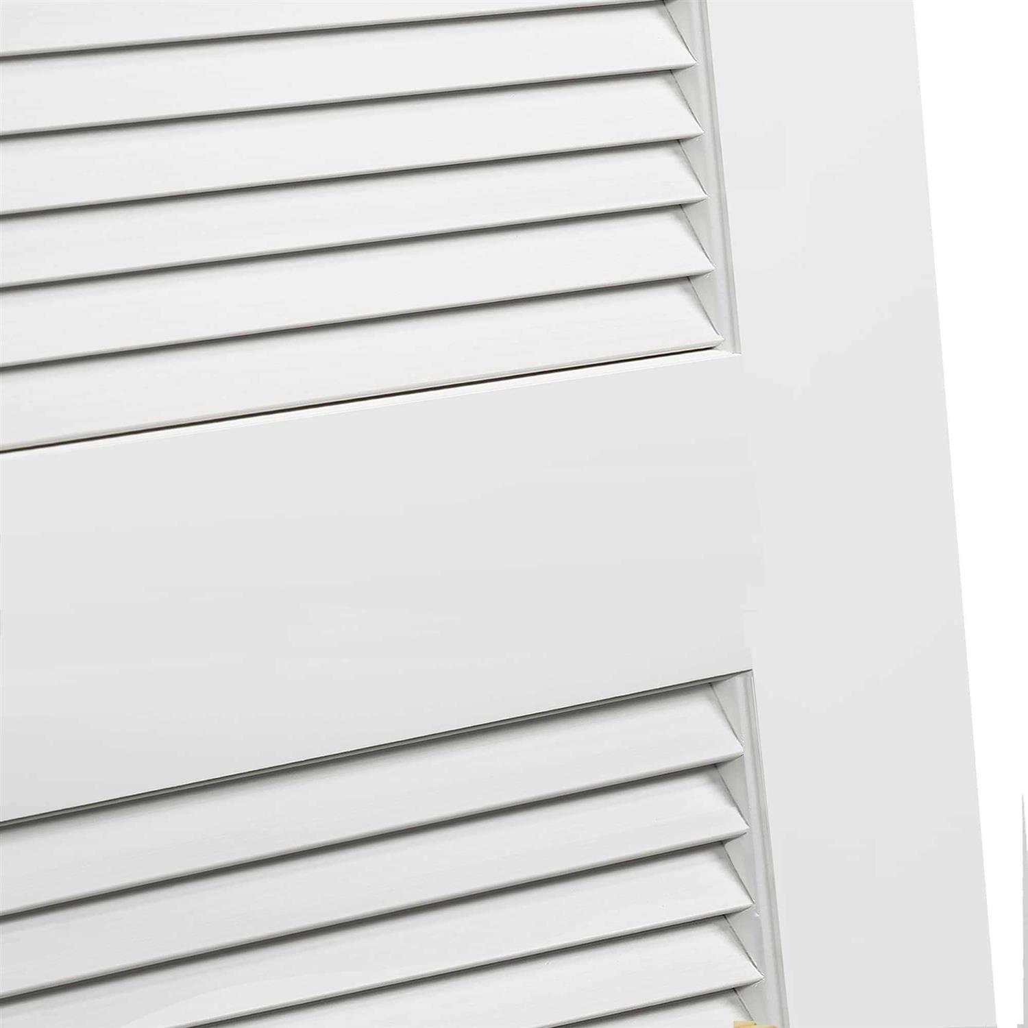 Kimberly Bay 80 in. Solid Core White Traditional Louver Wood Interior Door Slab - Image 3