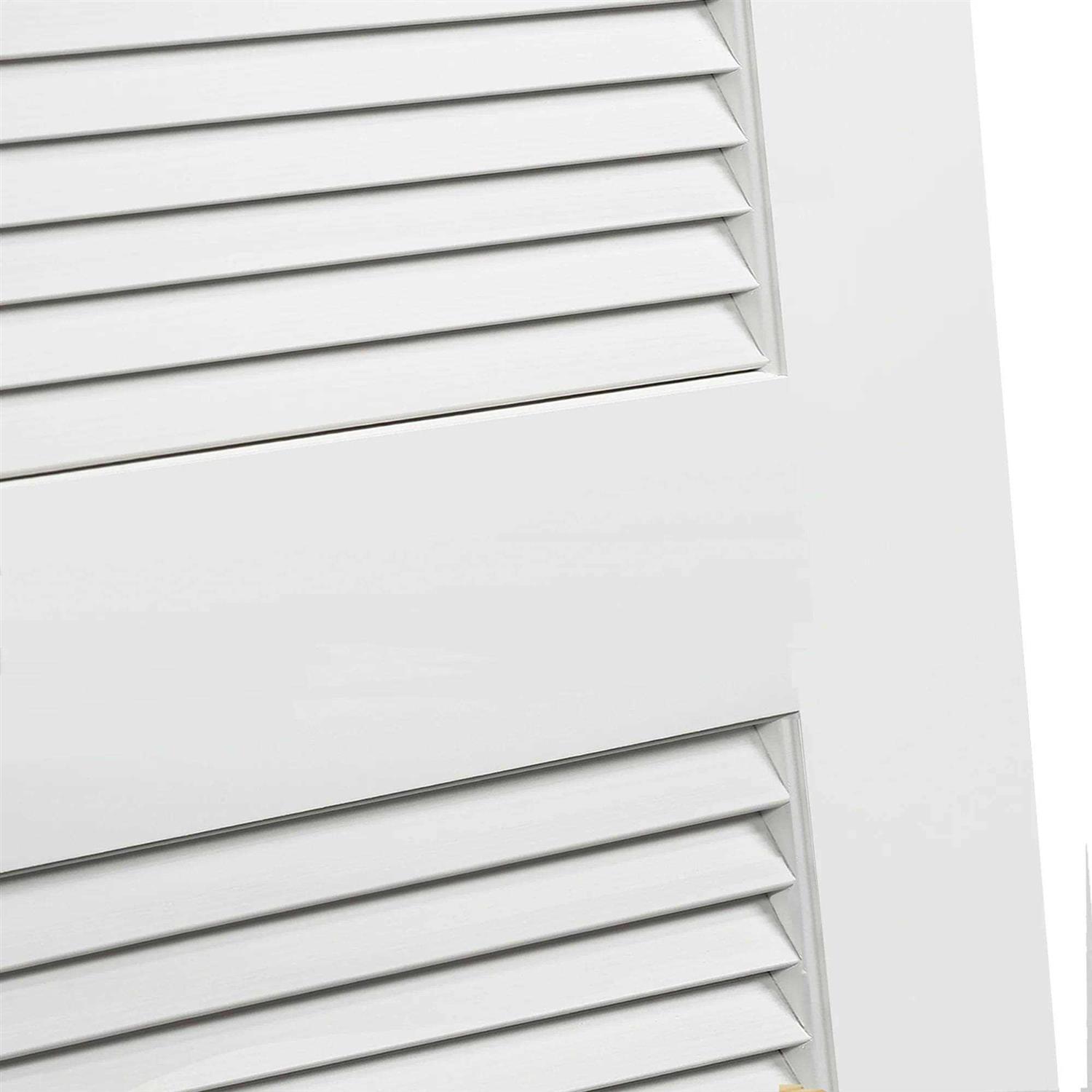 Kimberly Bay 80 in. Solid Core White Traditional Louver Wood Interior Door Slab - Image 5