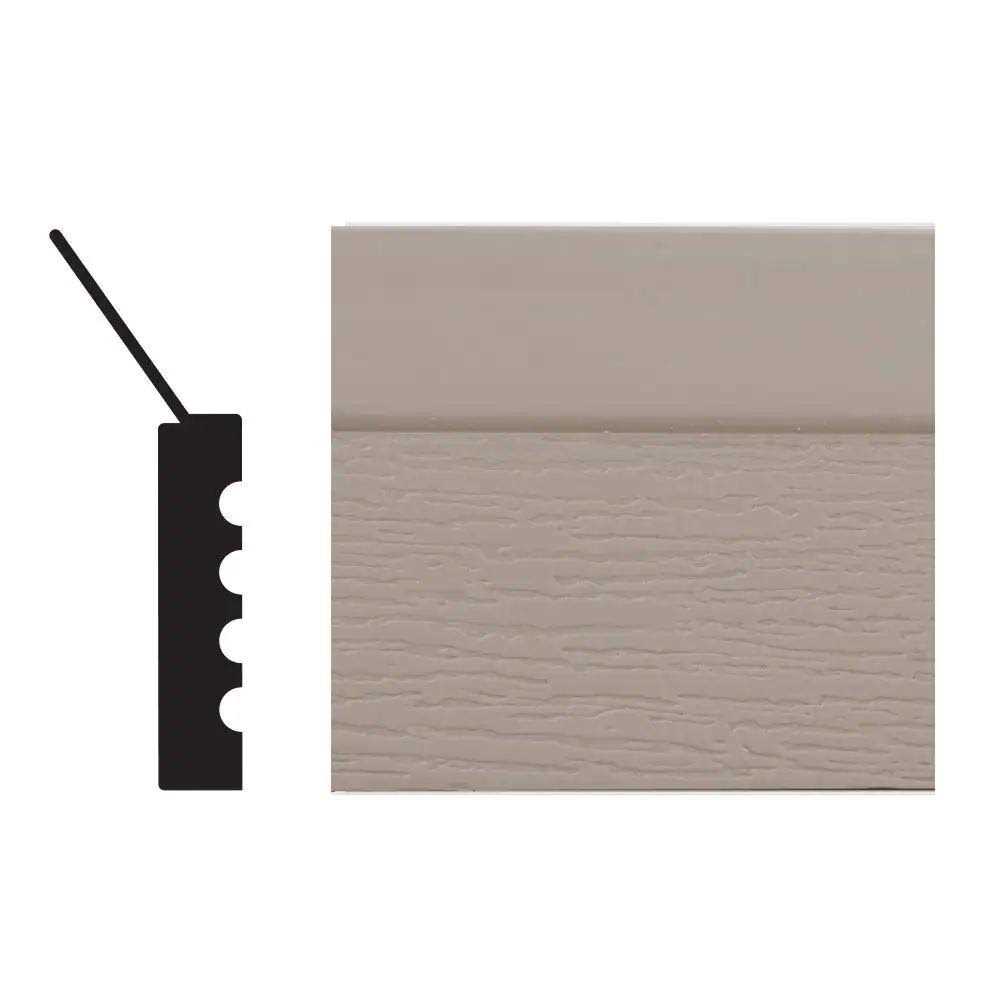 Royal Mouldings 2149 7/16 in. x 2 in. x 84 in. PVC Sandstone Garage Door Stop Molding