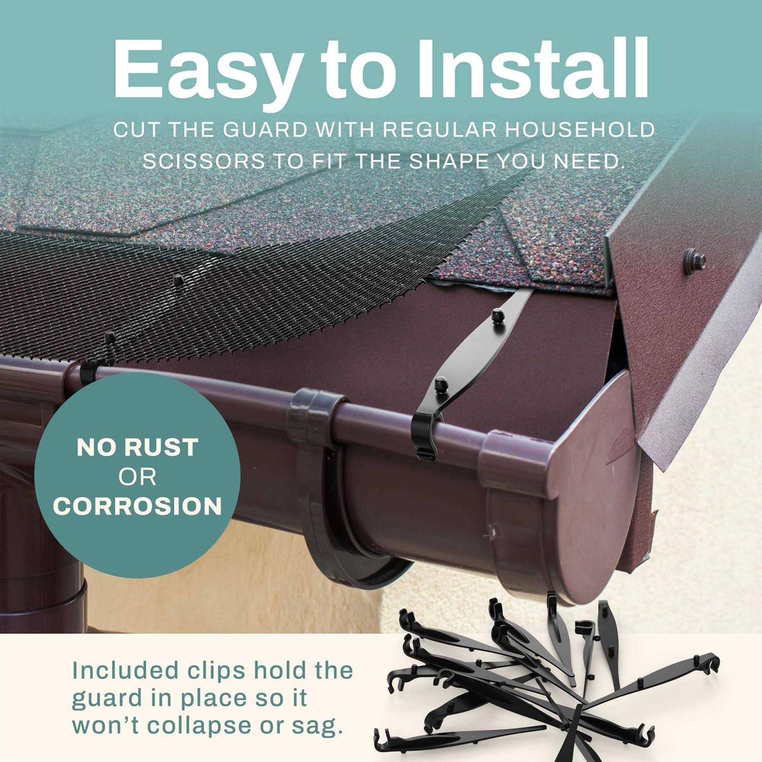 Home Intuition Gutter Mesh Guards Leaf 6 Wide Long - Image 5