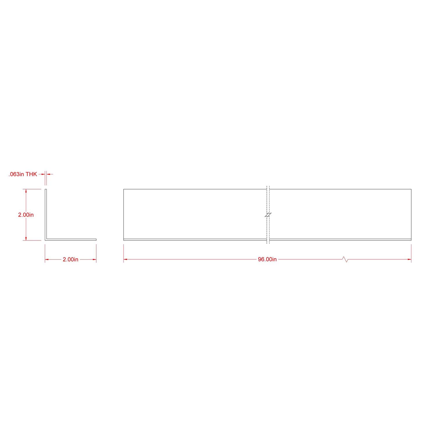 Hillman Steelworks 2 in. x 8 Ft. Aluminum Solid Angle - Image 5