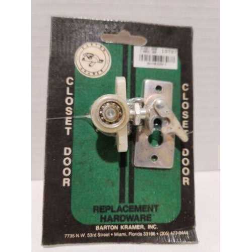 Barton Kramer Closet Door Hanger Set Chrome Silver Steel - Image 4